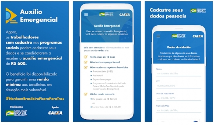 Site e app de inscrição para receber auxílio emergencial de R$ 600 são liberados